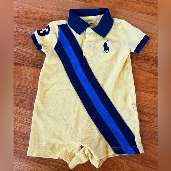Ralph Lauren baby boys shortalls big pony block - Picture 1 of 3